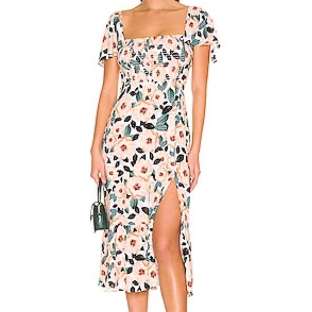 Show Me Your Mumu Brenda Midi Dress Steel Magnolia - L